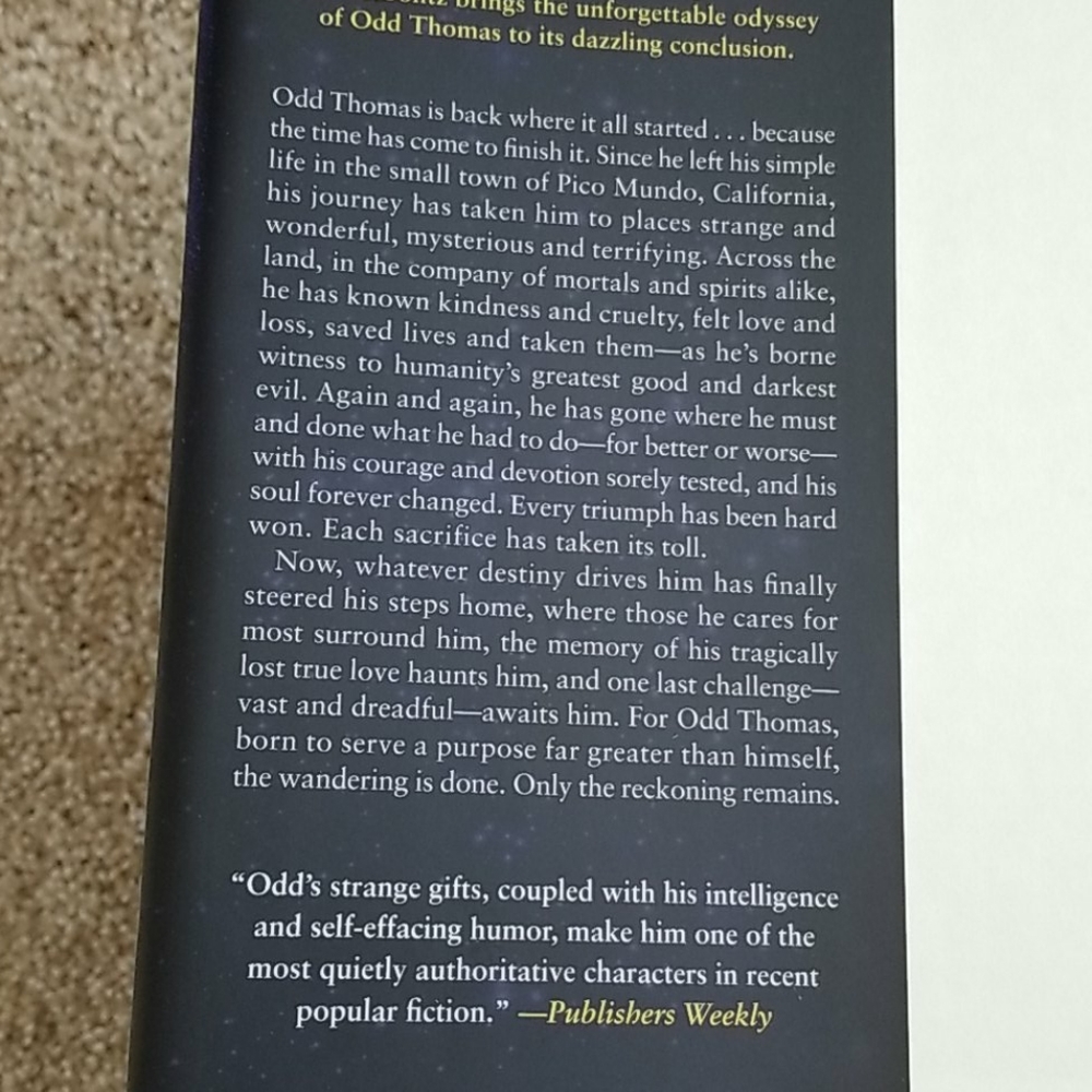 NWT HARDBACK Book Dean Koontz "Saint Odd" - Picture 4 of 6